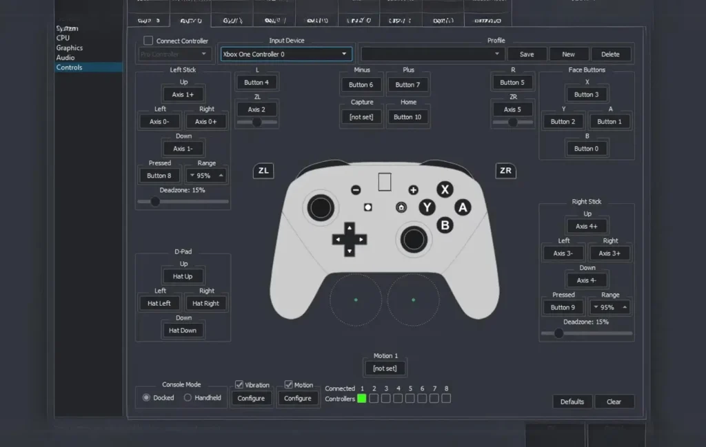 Setting up Yuzu controls and settings