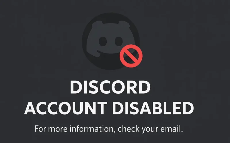 Discord account disabled