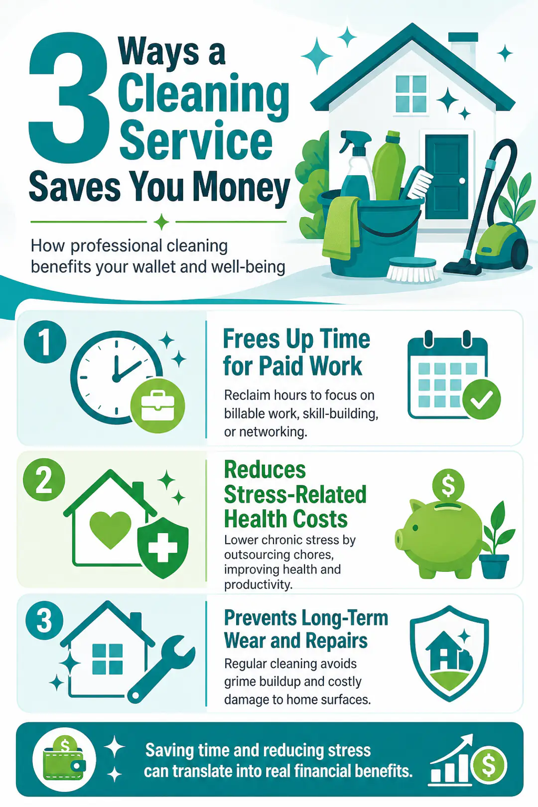 3 Ways a Cleaning Service Saves You Money 3 Ways a Cleaning Service Saves You Money
