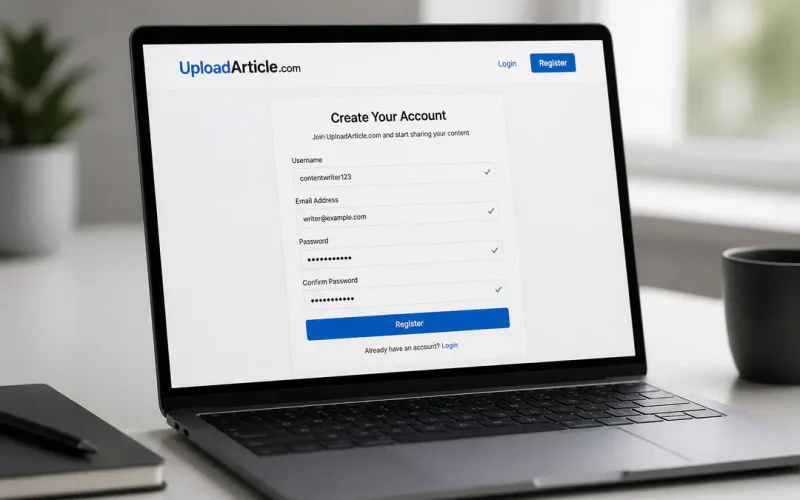 Uploadarticle.com: Register Account